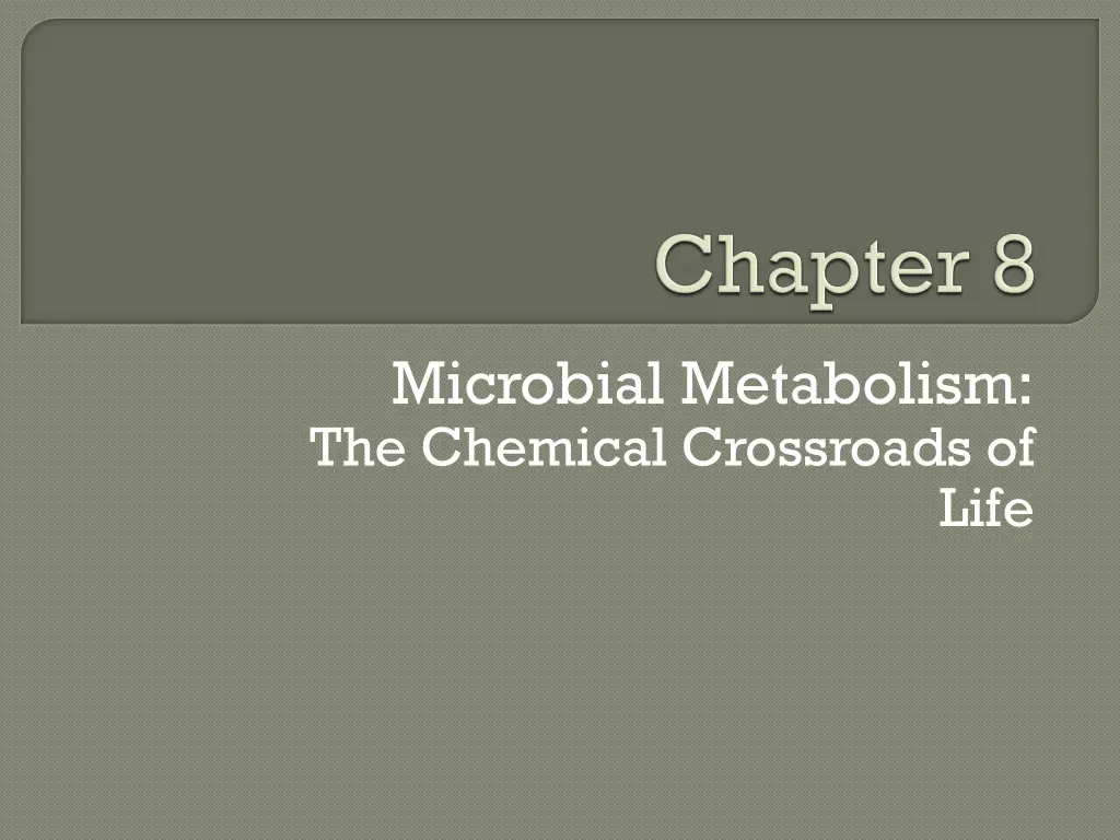 microbial metabolism the chemical crossroads of