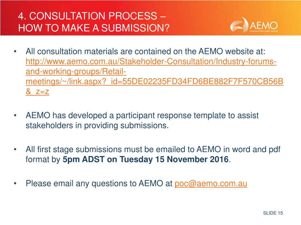 4 consultation process how to make a submission