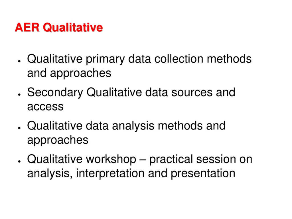 aer qualitative