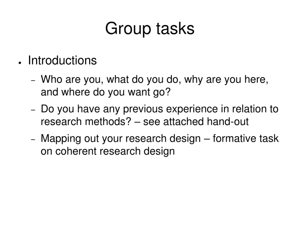 group tasks