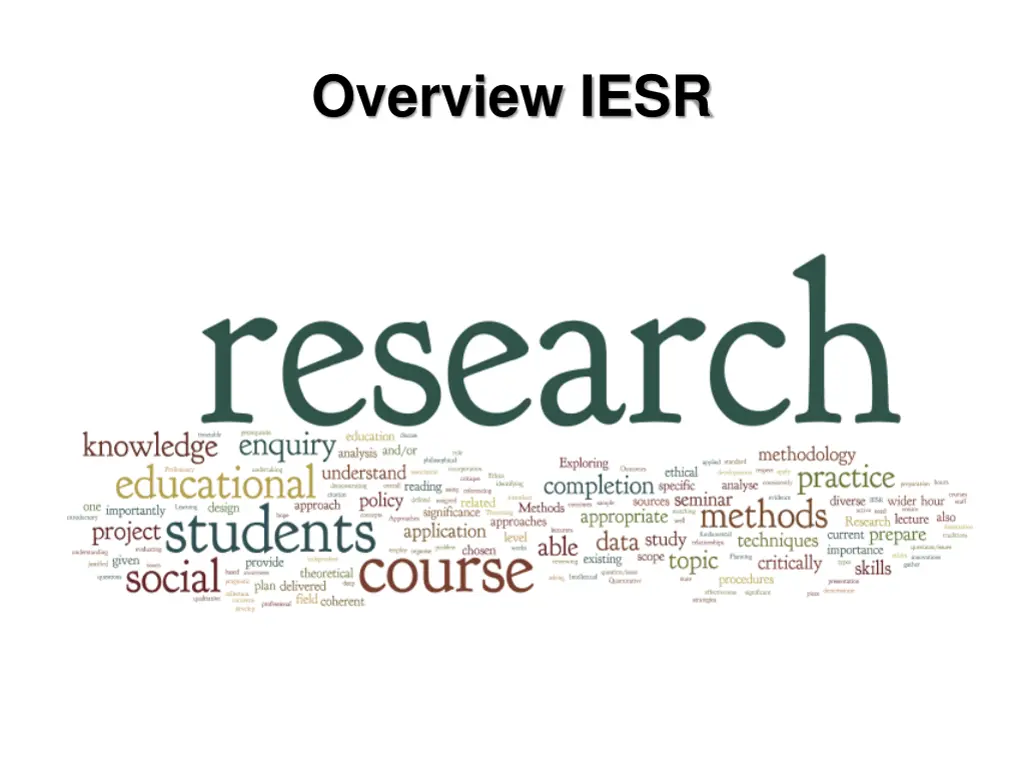 overview iesr