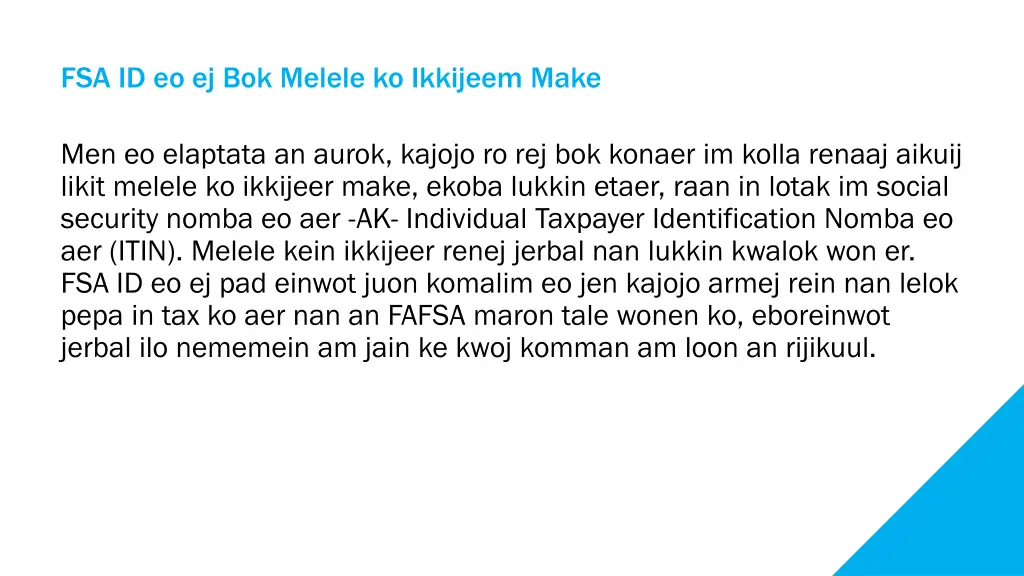 fsa id eo ej bok melele ko ikkijeem make