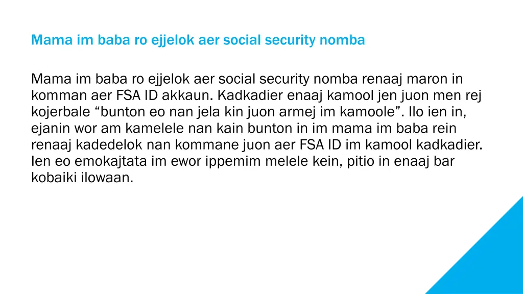 mama im baba ro ejjelok aer social security nomba
