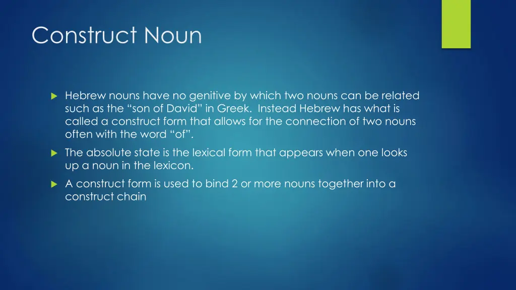 construct noun