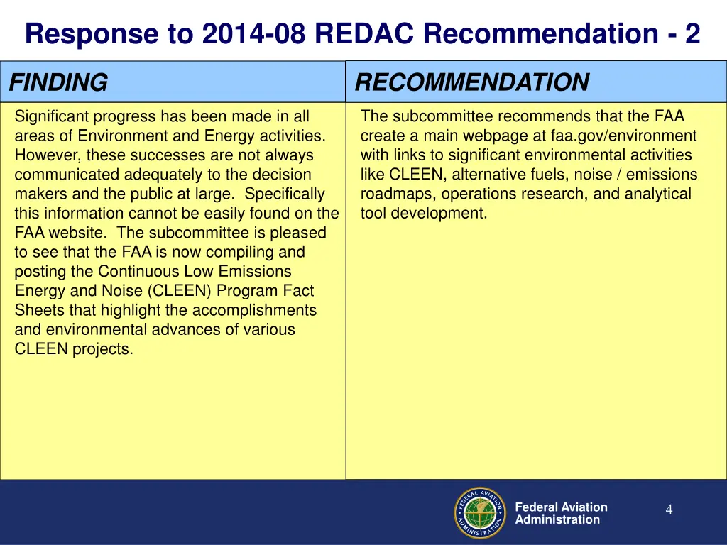 response to 2014 08 redac recommendation 2