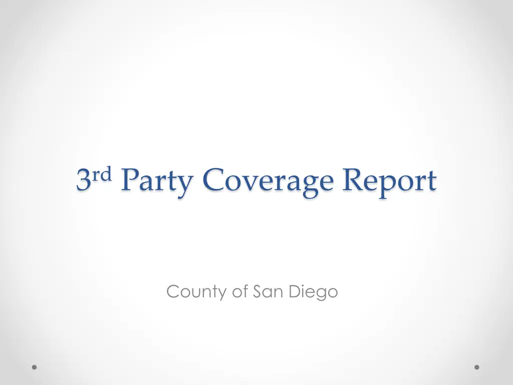 3 rd party coverage report