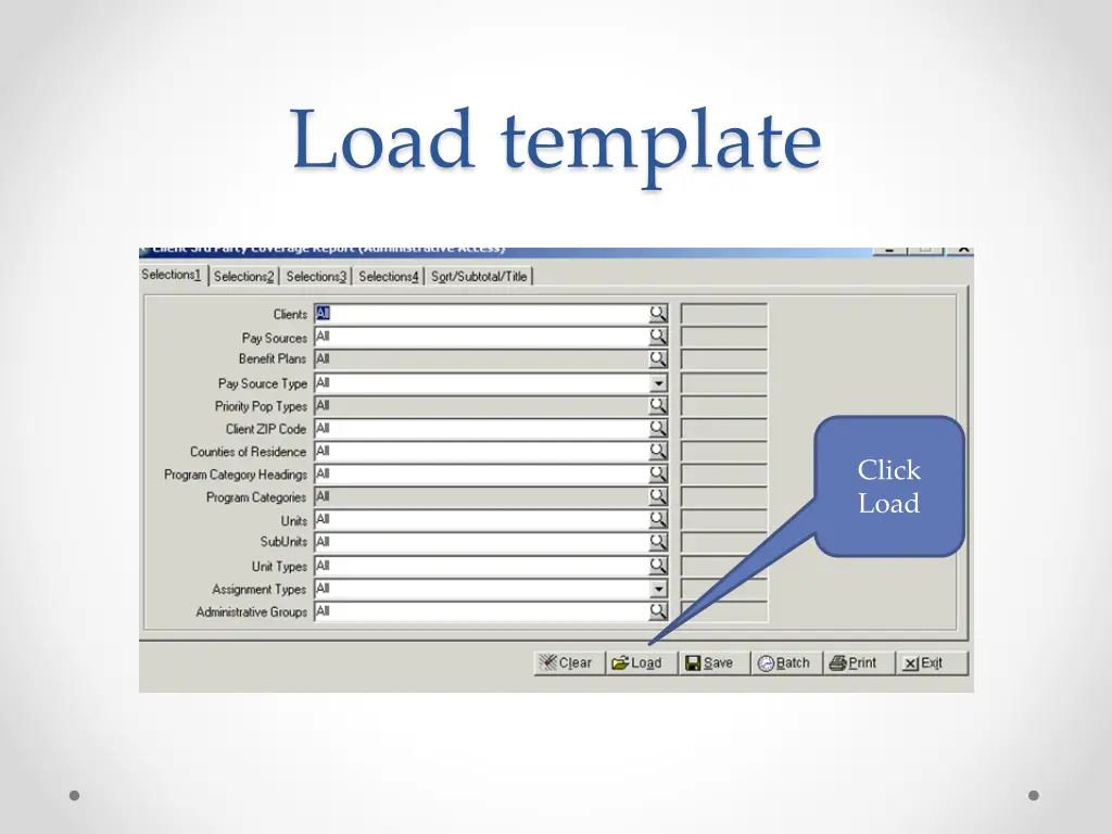 load template