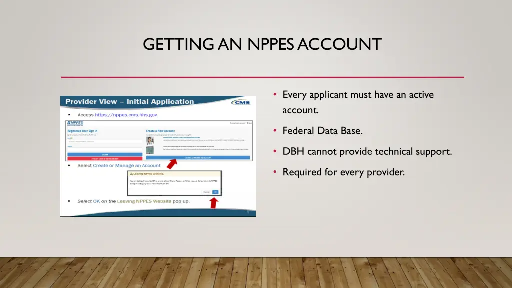 getting an nppes account