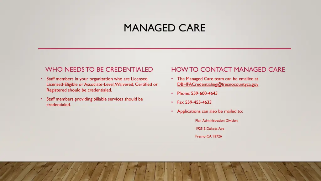 managed care