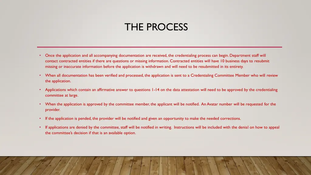 the process