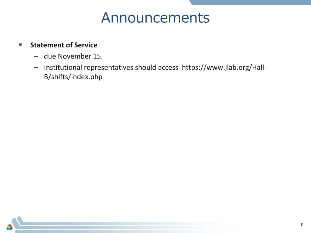 announcements