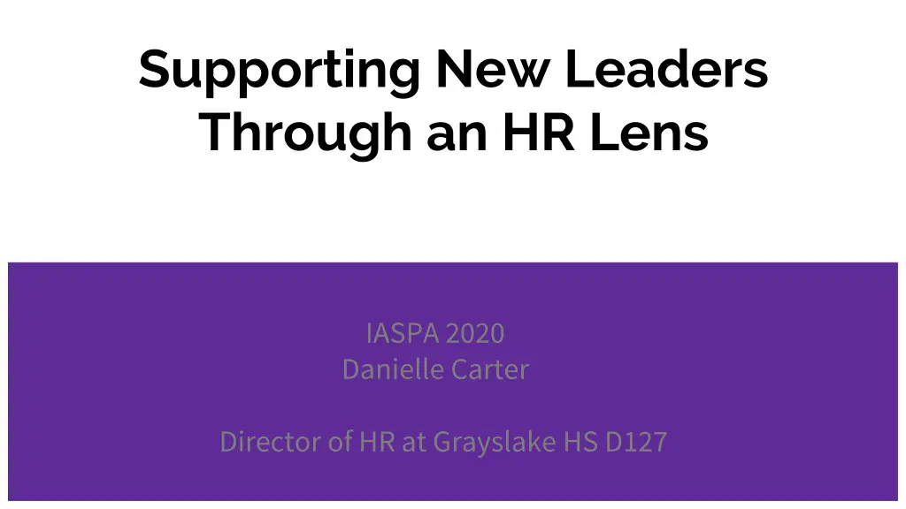 supporting new leaders through an hr lens