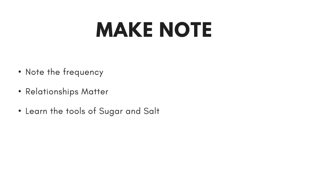 make note