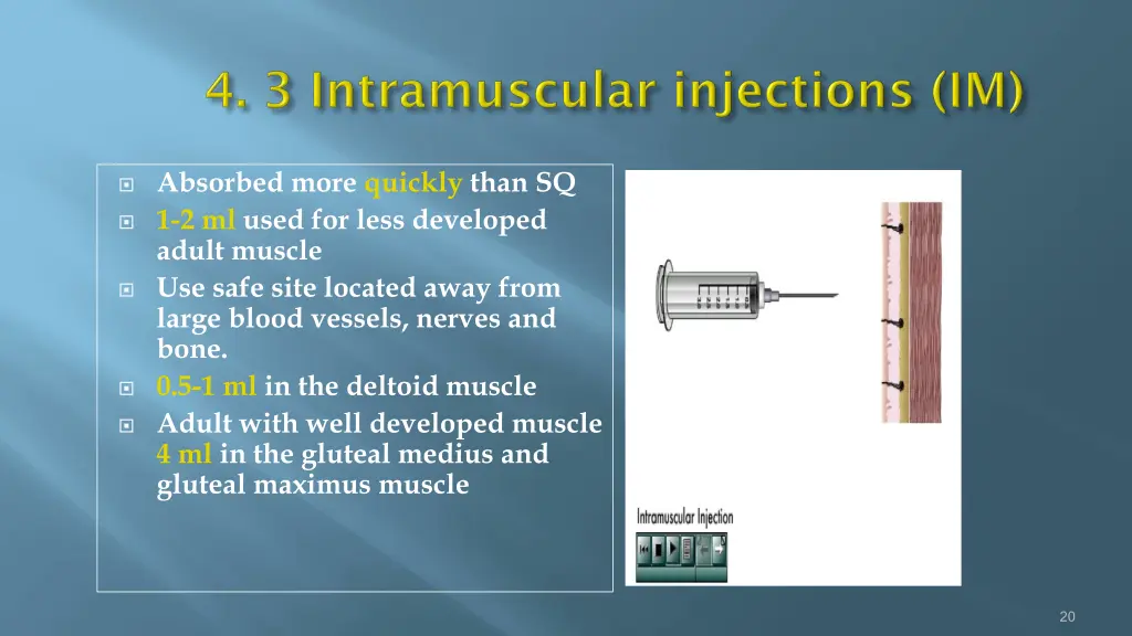 absorbed more quickly than sq 1 2 ml used