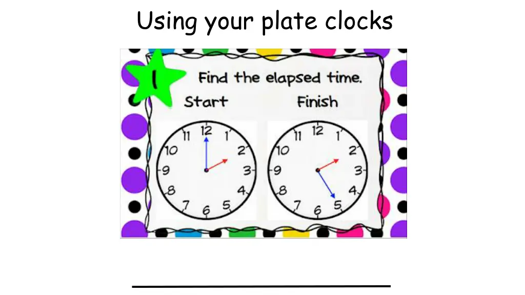 using your plate clocks