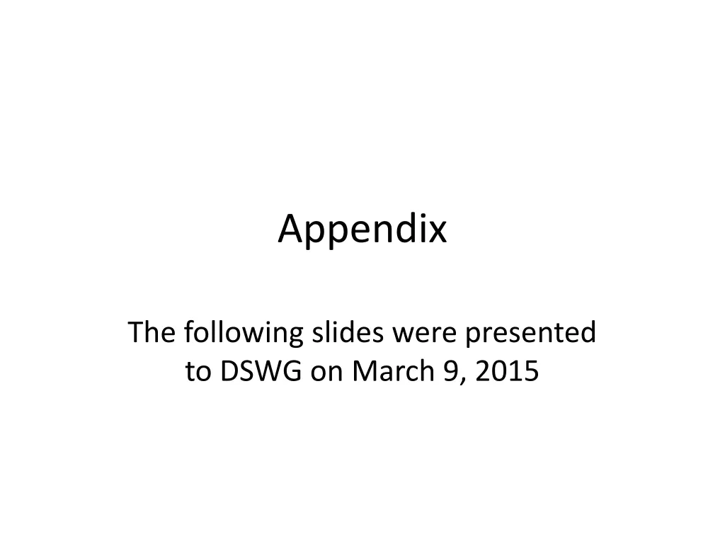 appendix