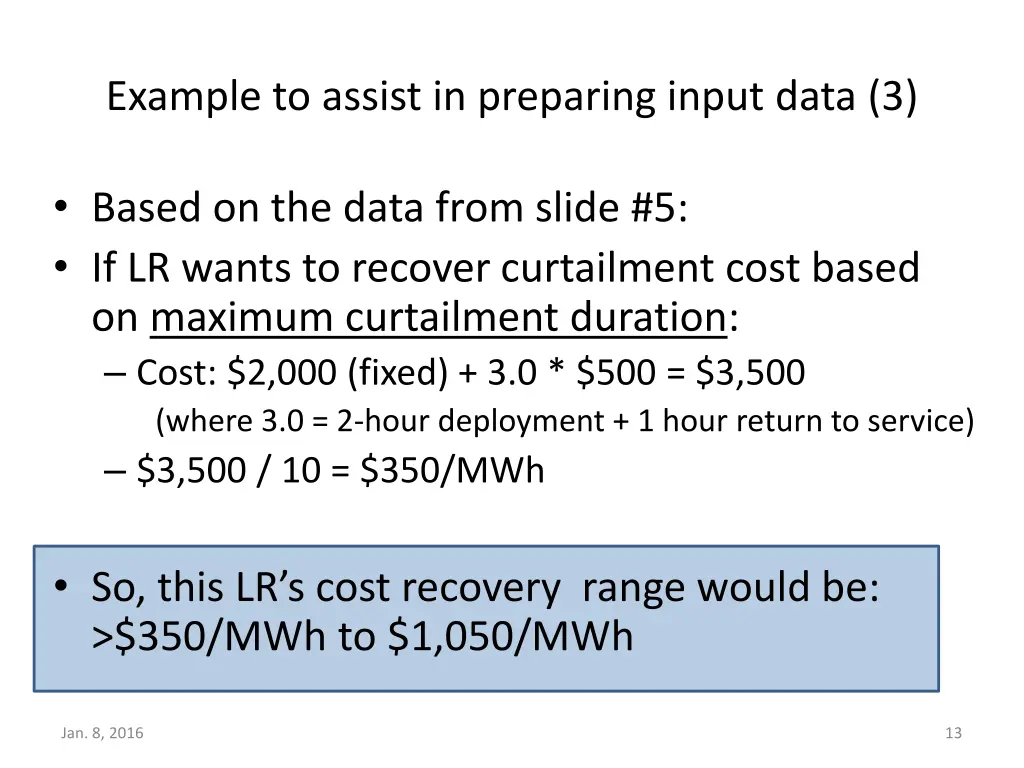 example to assist in preparing input data 3