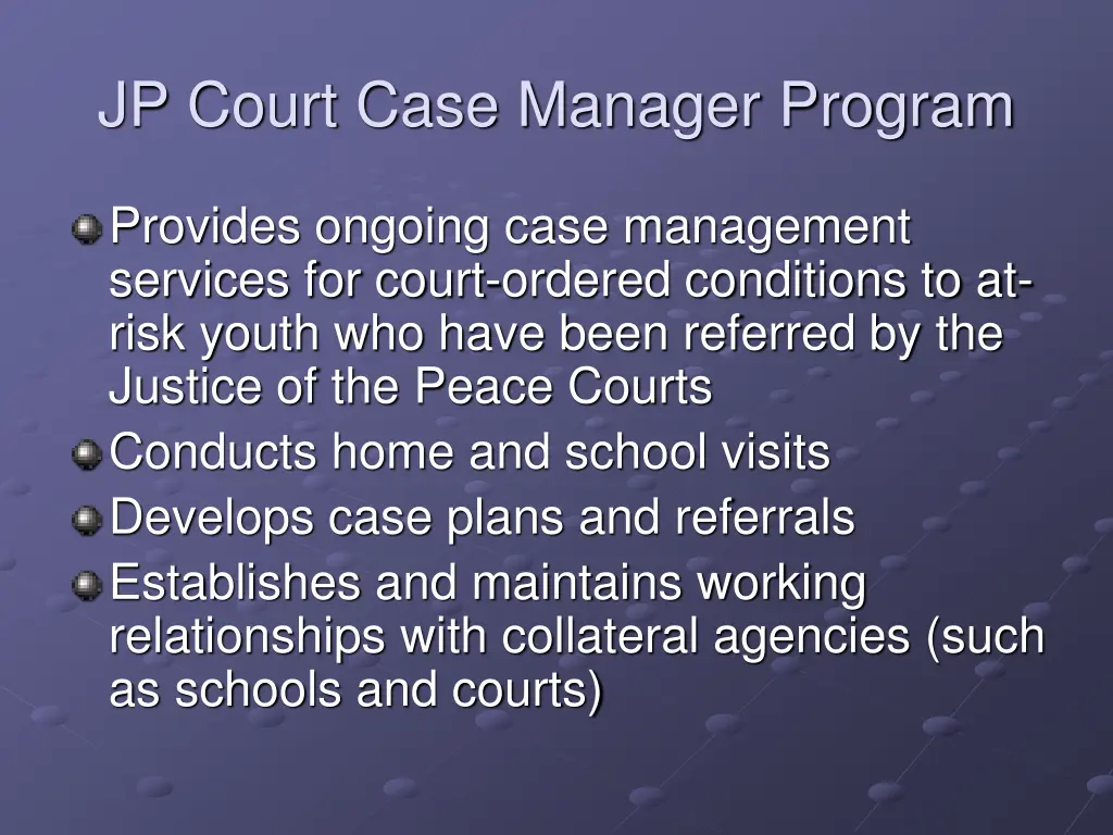 jp court case manager program