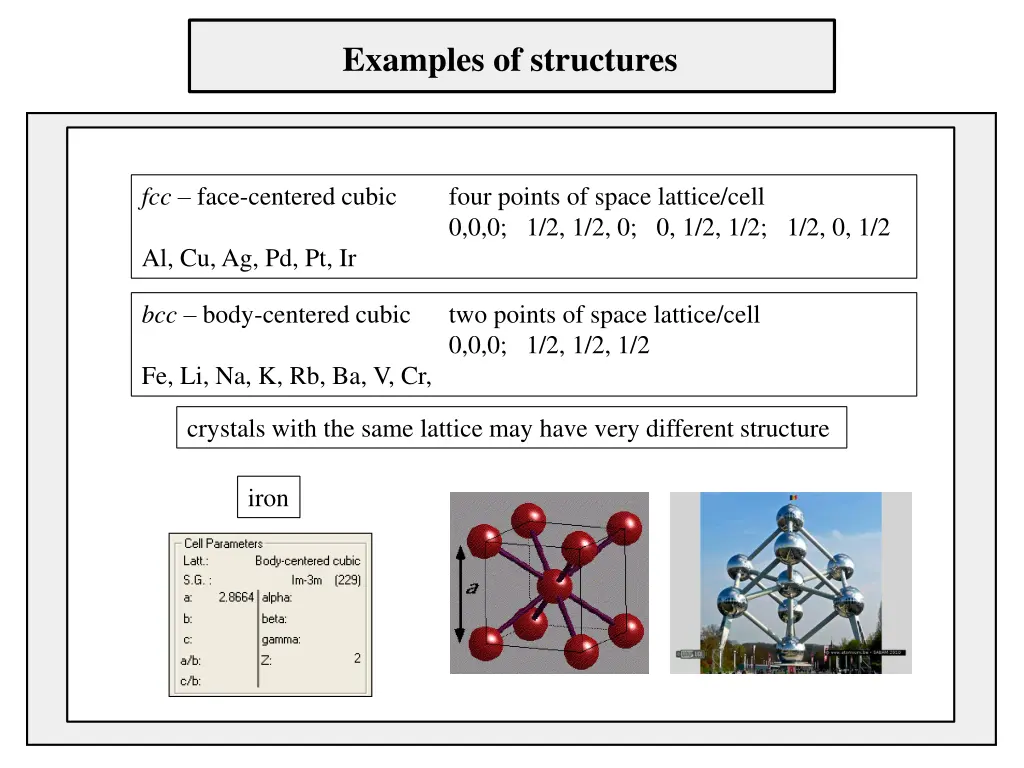 examples of structures