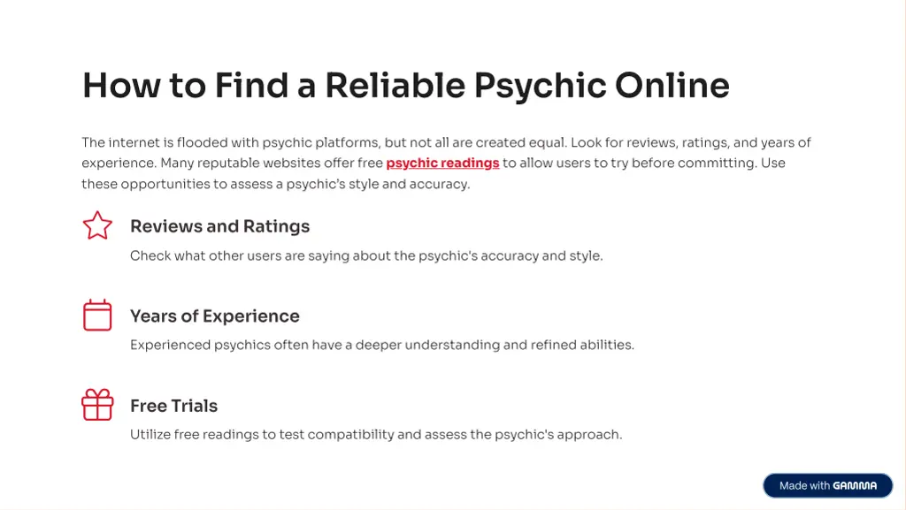 how to find a reliable psychic online