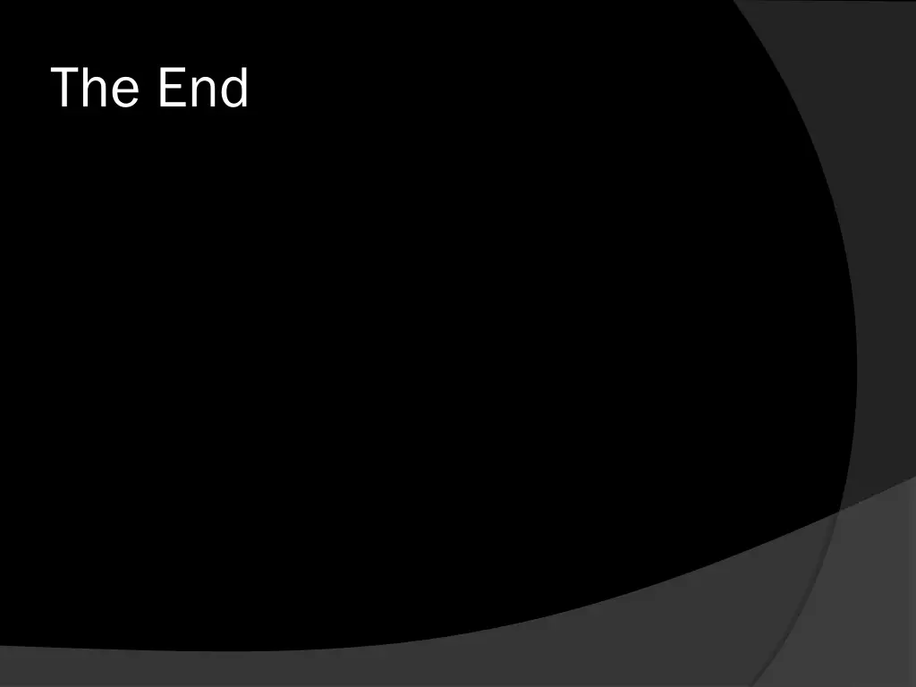 the end