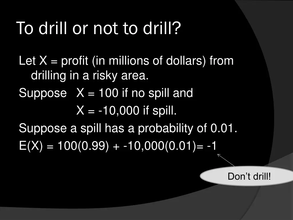 to drill or not to drill