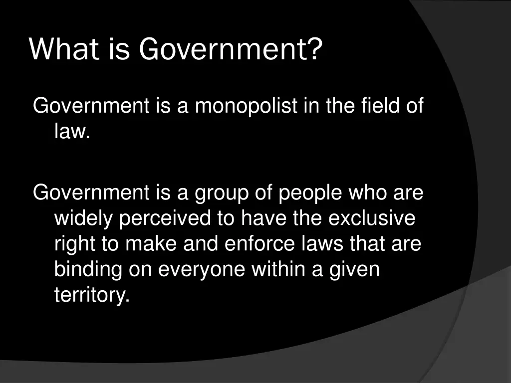 what is government 1
