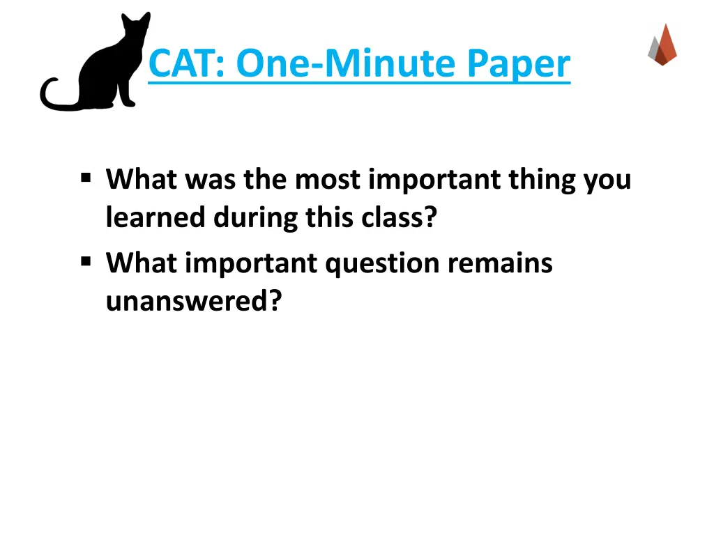 cat one minute paper