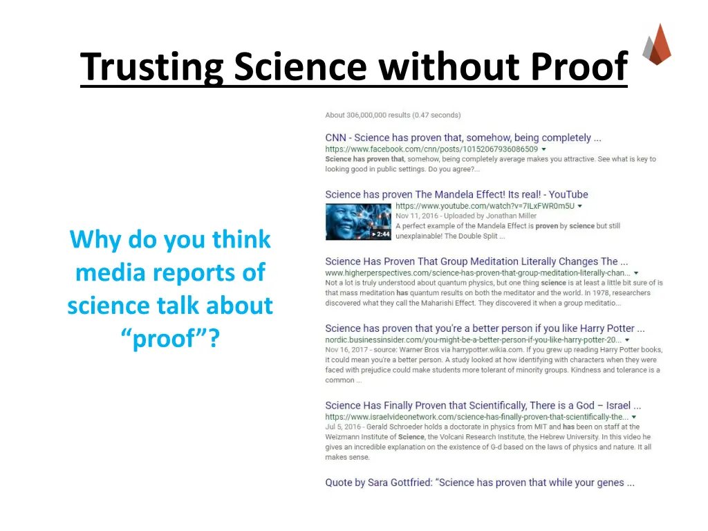 trusting science without proof