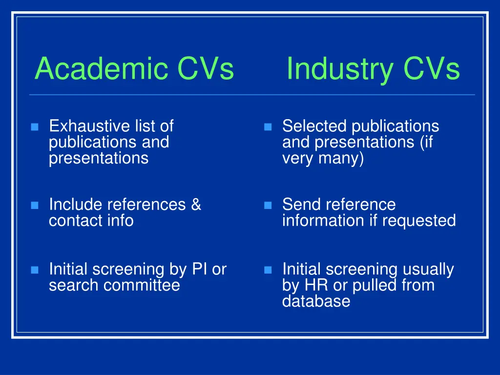 academic cvs industry cvs 1