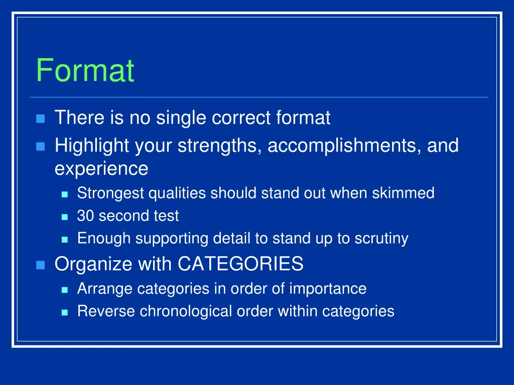 format