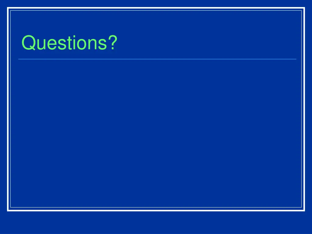 questions