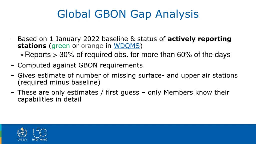 global gbon gap analysis