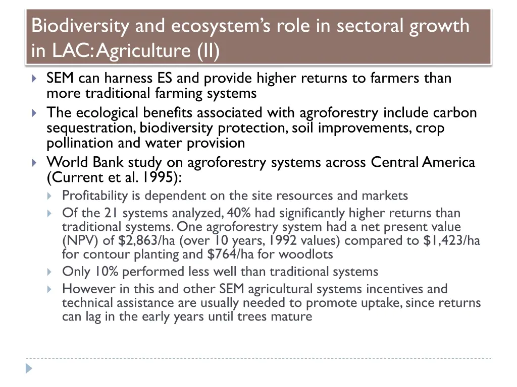 biodiversity and ecosystem s role in sectoral 1