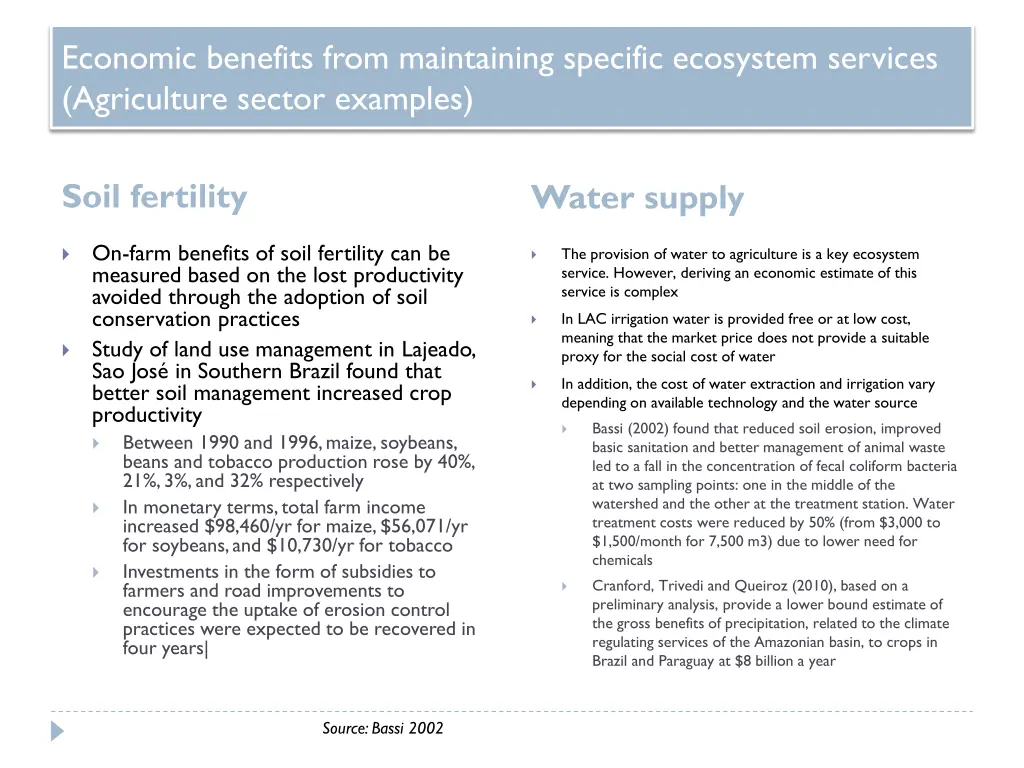 economic benefits from maintaining specific