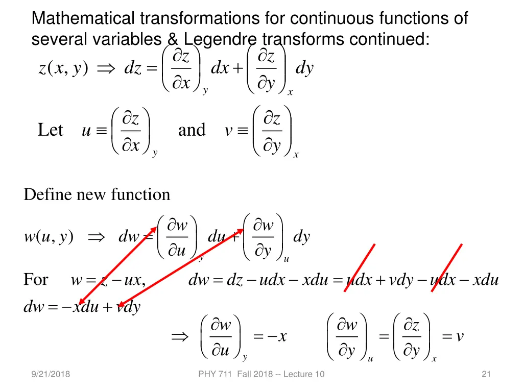 mathematical transformations for continuous 1