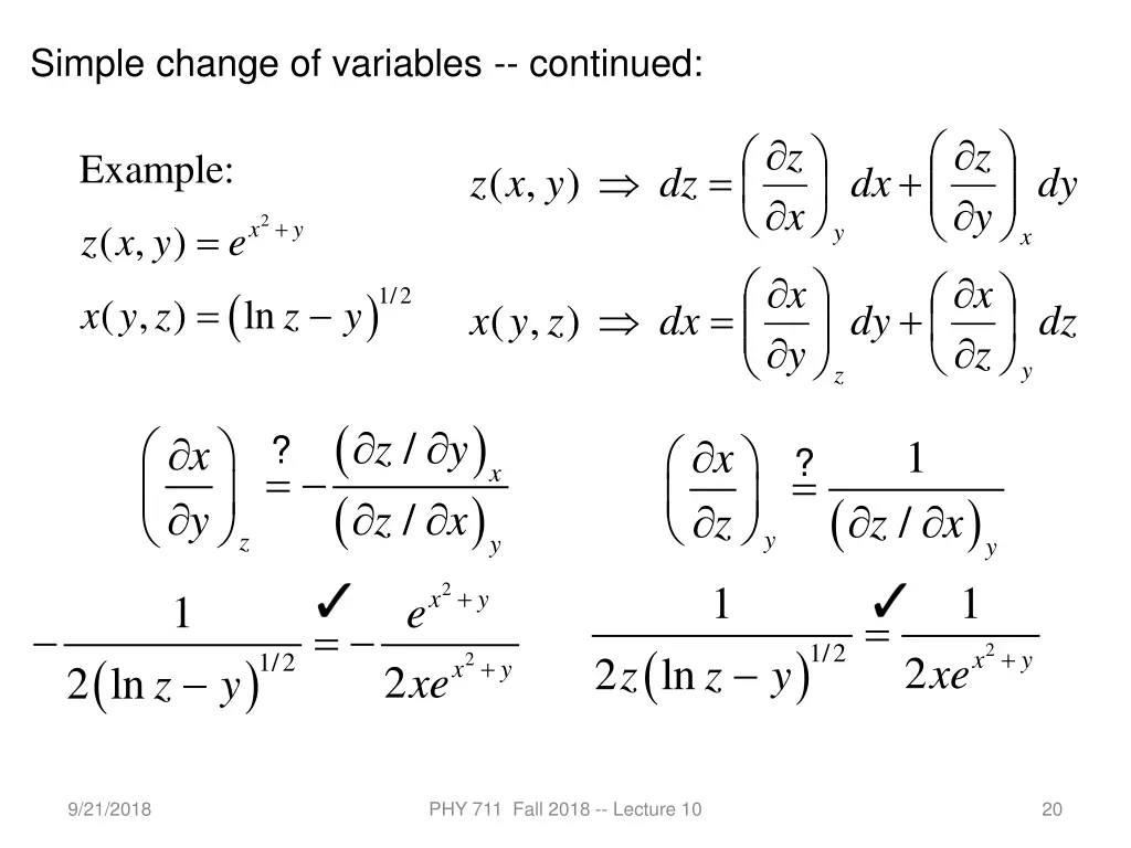 simple change of variables continued 1