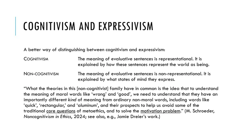 cognitivism and expressivism