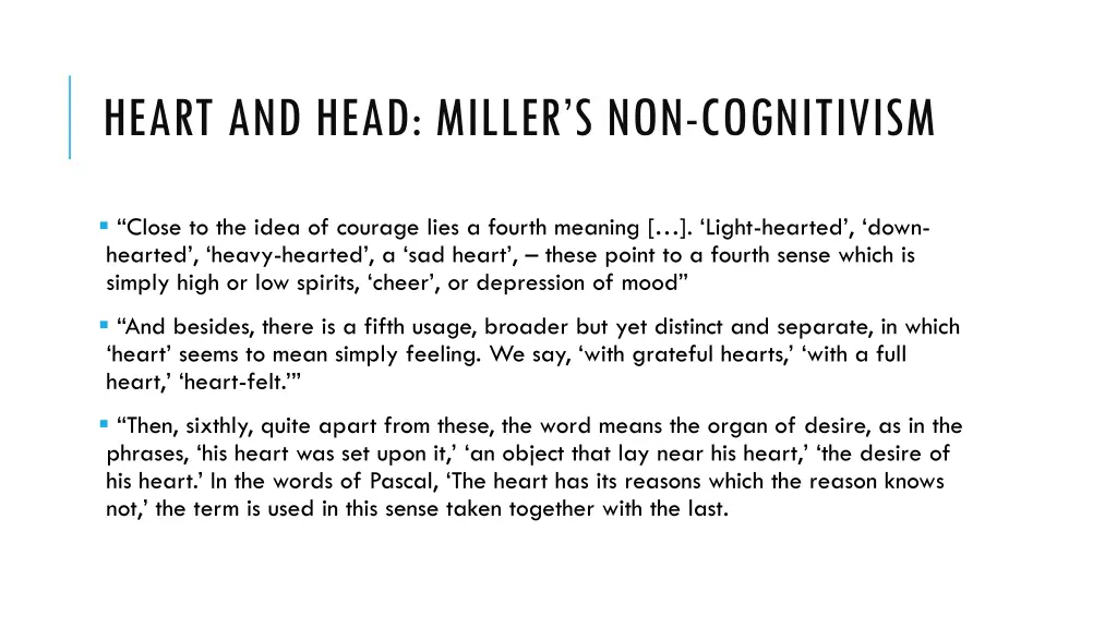 heart and head miller s non cognitivism 1