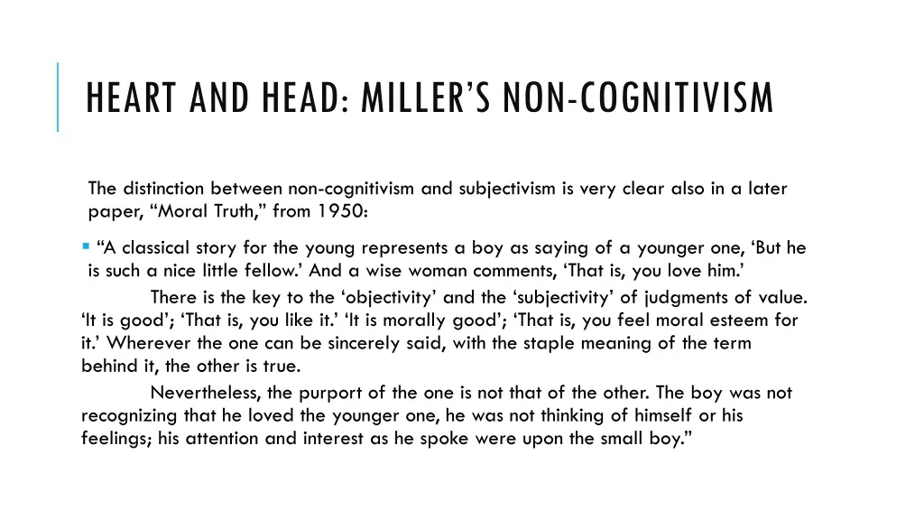 heart and head miller s non cognitivism 4