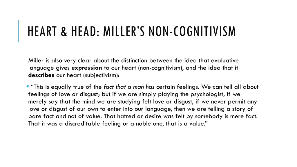 heart head miller s non cognitivism