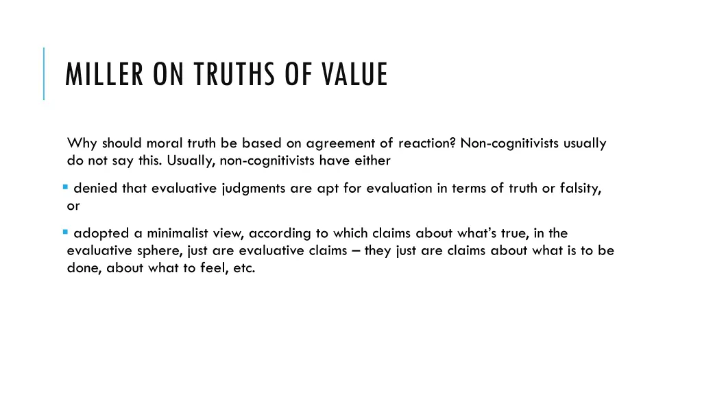 miller on truths of value 5