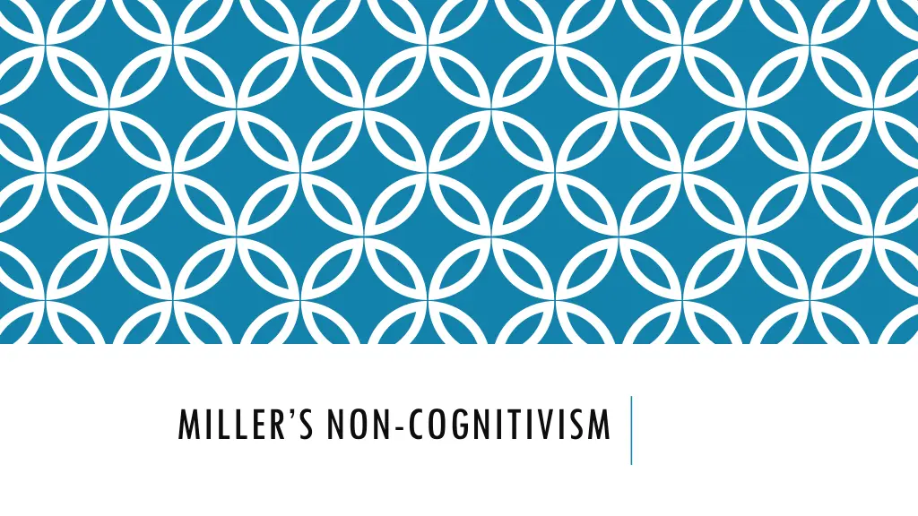 miller s non cognitivism