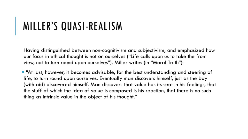 miller s quasi realism 1