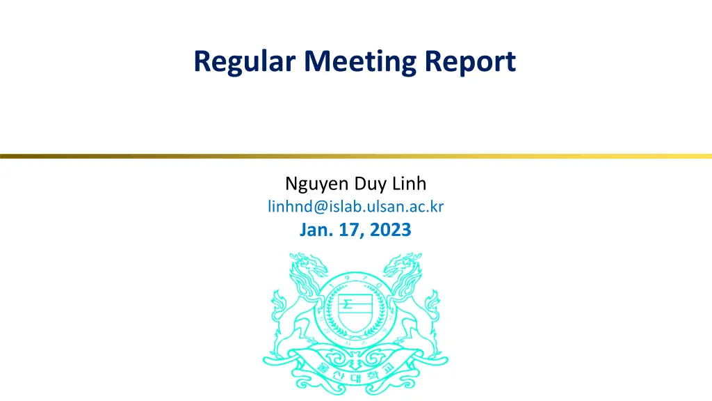 regular meeting report