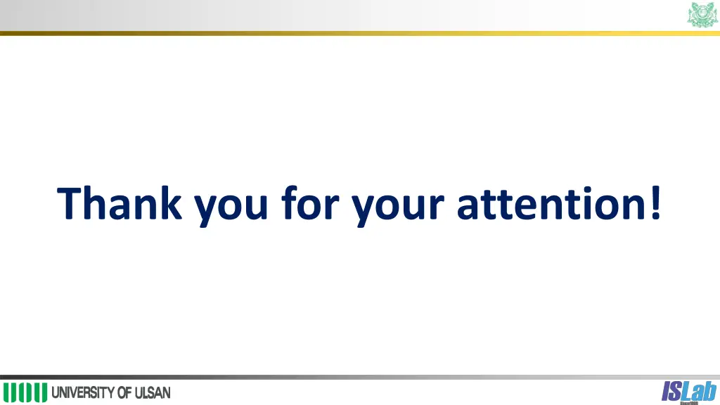 thank you for your attention