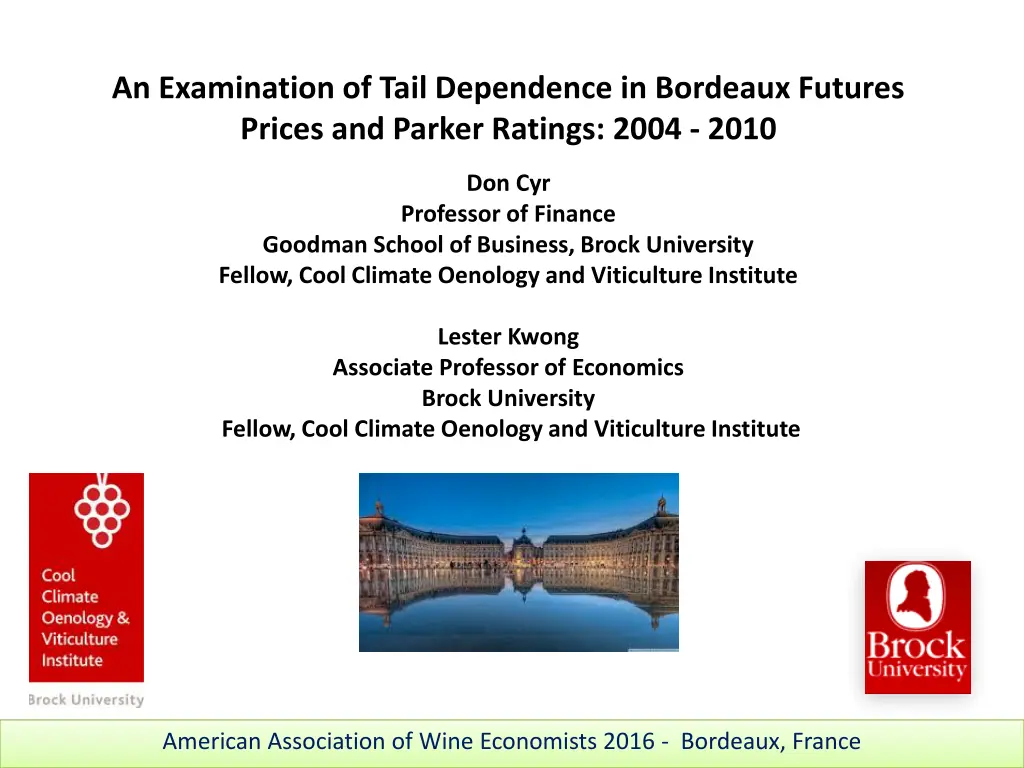 an examination of tail dependence in bordeaux