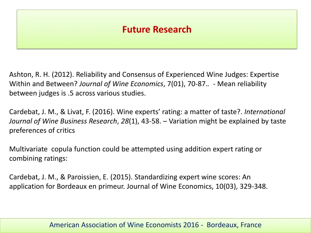 future research 1
