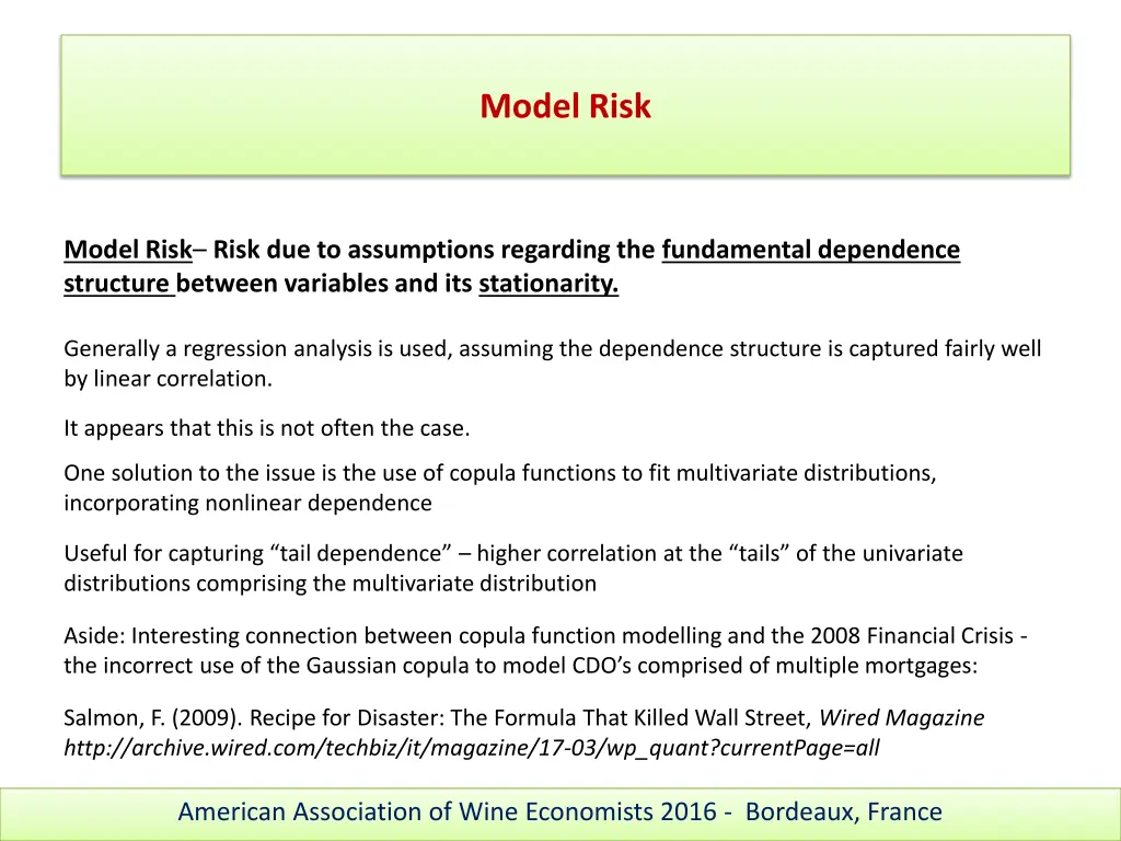 model risk