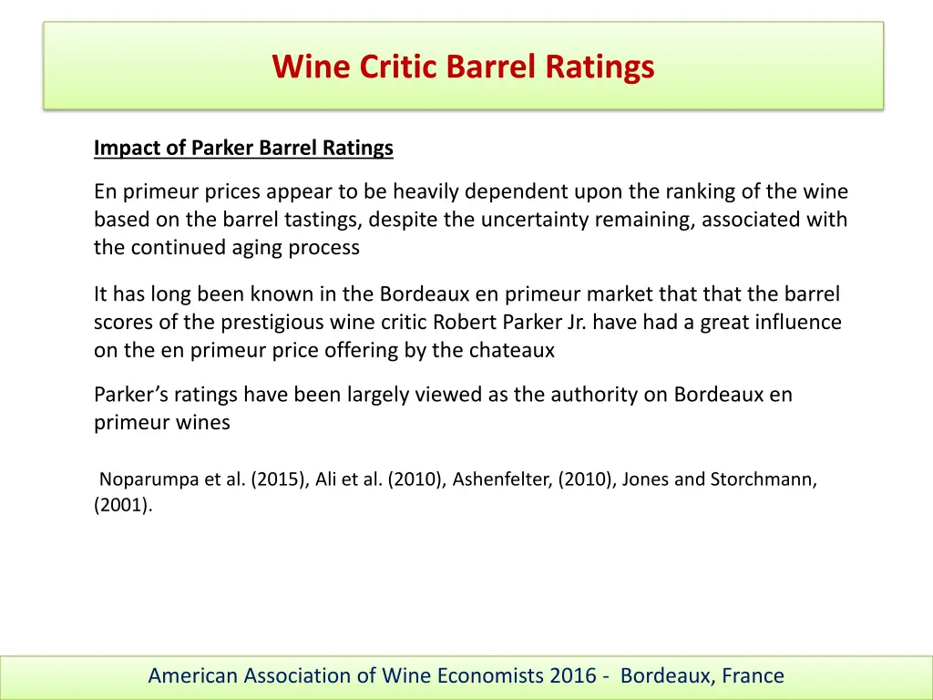 wine critic barrel ratings
